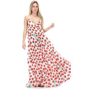 ANIYE BY Berry Flowing Maxi Dress IT 42 US Small Spaghetti Strap Summer Cocktail